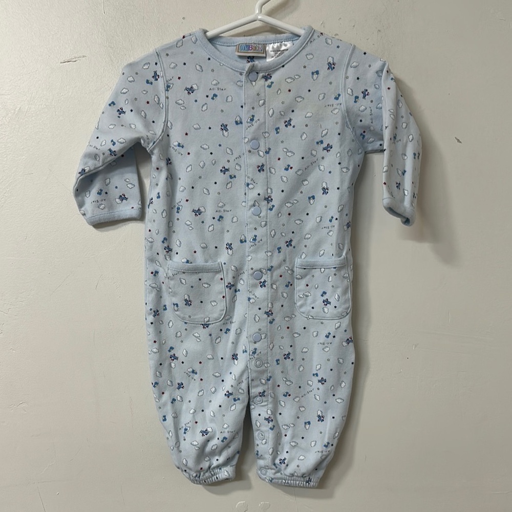 Blue Cozy 99’s MC baby romper